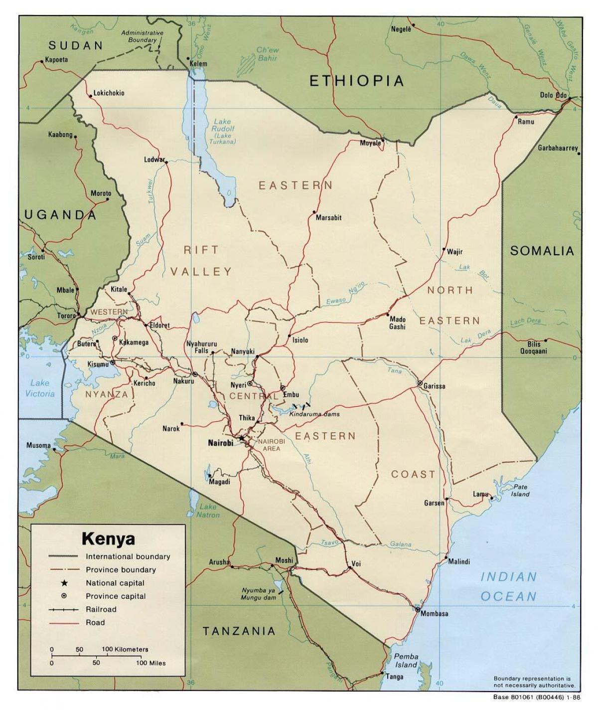 Kenya fiumi mappa
