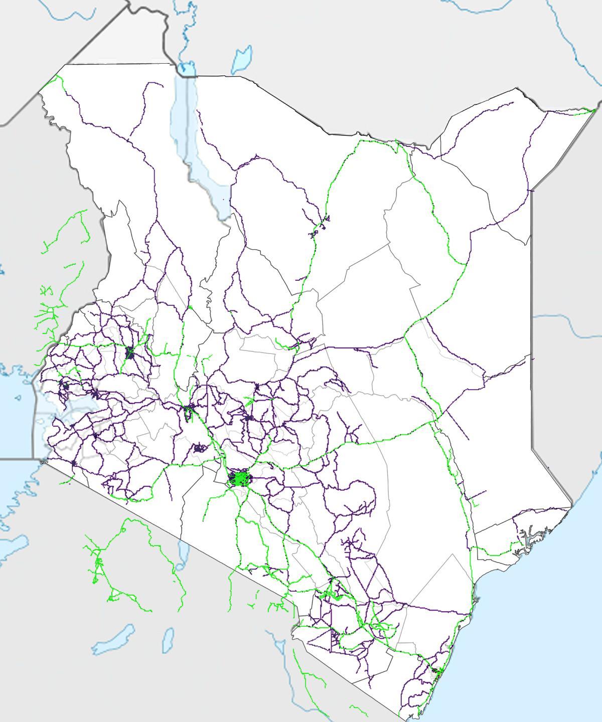 mappa del Kenya railway