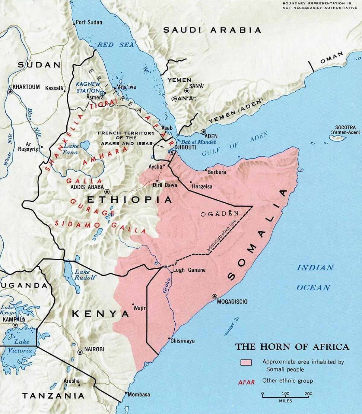 mappa del nord del Kenya