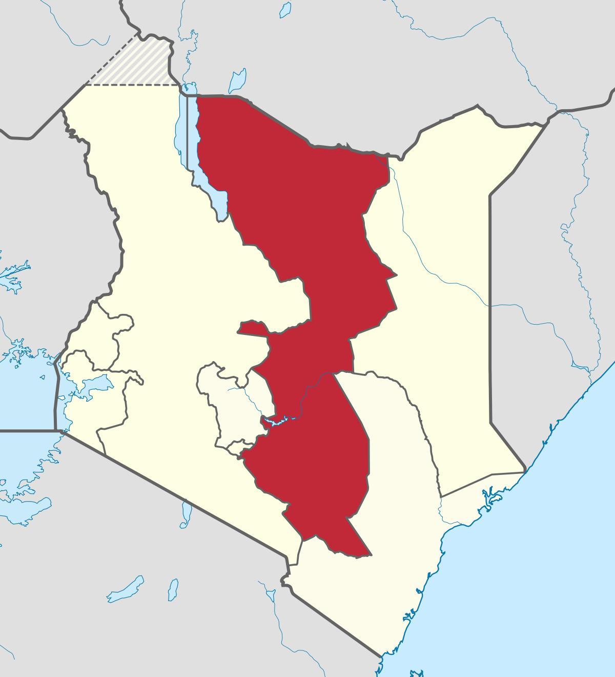 mappa della provincia orientale del Kenya