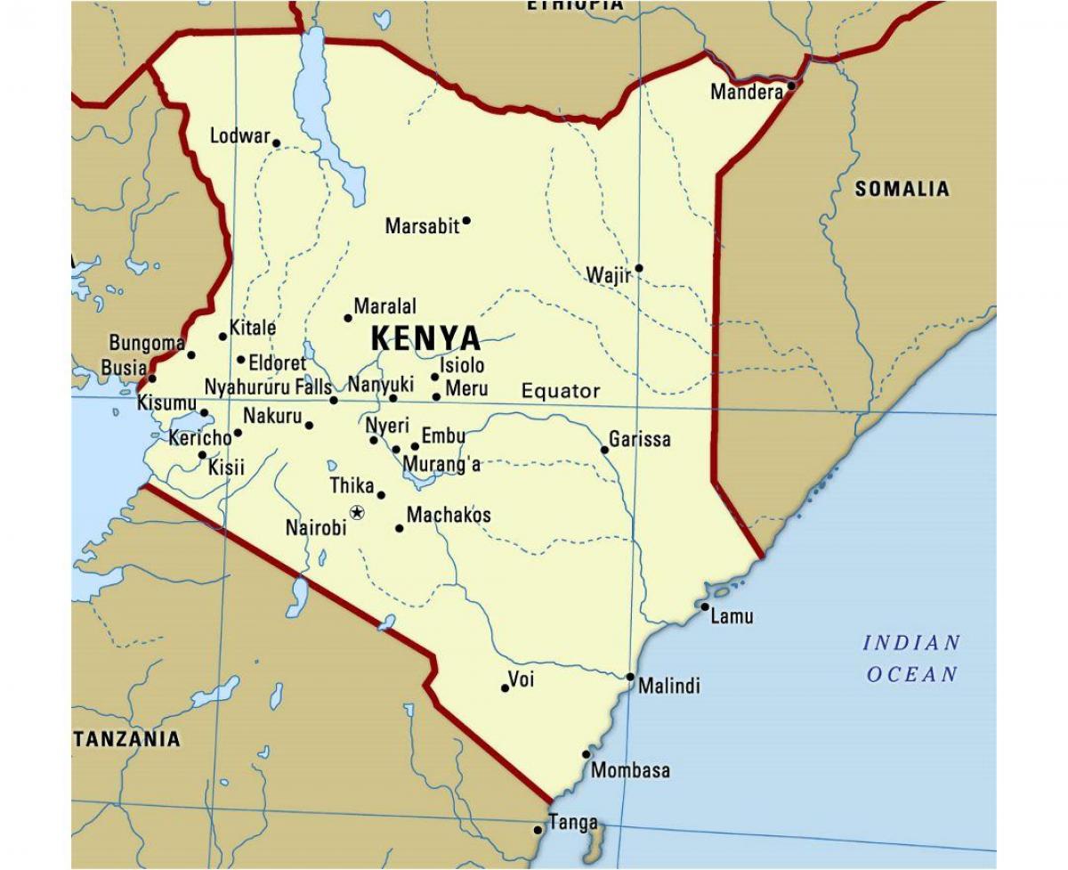 equatore in Kenya mappa
