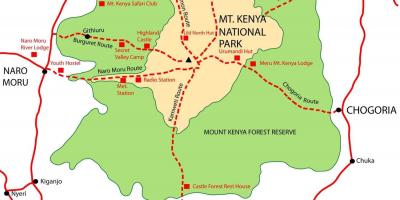 Mappa di monte Kenya