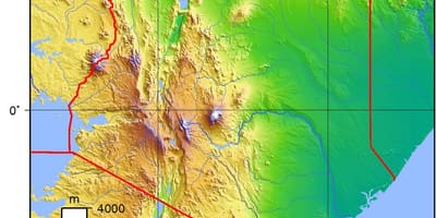 Kenya elevazione mappa