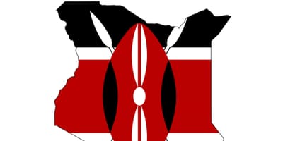 Mappa del Kenya bandiera