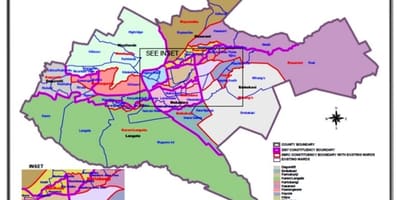 Kenya circoscrizione confini mappa