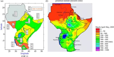 Mappa del Kenya clima