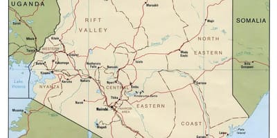 Kenya fiumi mappa