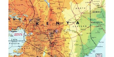Kenya mappa geografica