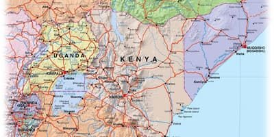 Mappa del Kenya highlands