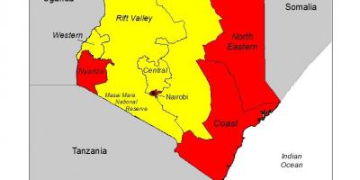 Mappa di malaria in Kenya