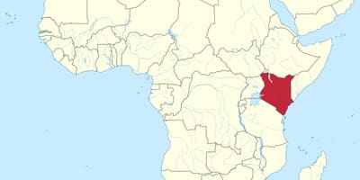 Mappa del Kenya mappa vettoriale