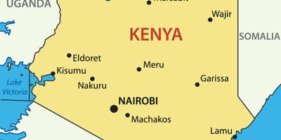 Mappa del Kenya paese