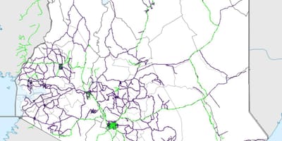Mappa del Kenya railway