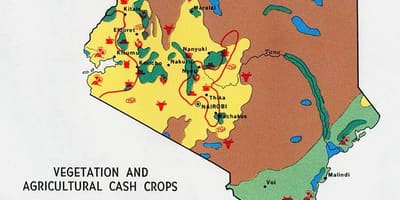 Mappa del Kenya risorse naturali