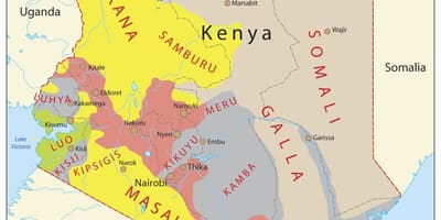 Kenya etnica mappa