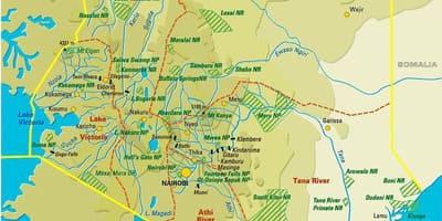 Mappa del Kenya vegetazione