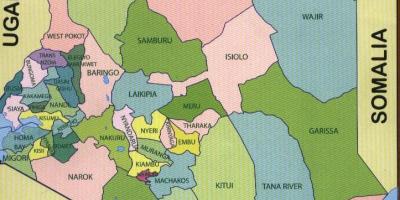 Contee del Kenya mappa