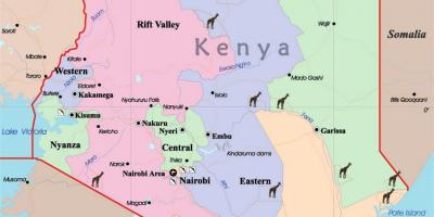Una mappa del Kenya