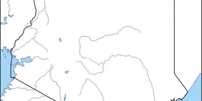 Mappa di mappa vuota del Kenya