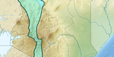 Mappa della rift valley, Kenya